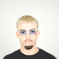pd- Blue Glasses with Diamonds Cut
