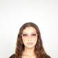pd- Grapefruit Pink Glasses with Diamonds Cut
